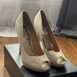 Badgley Mischka Humbie Open Toe Pumps